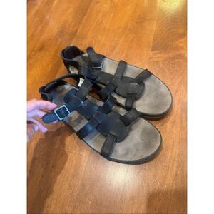 Chaco Women’s Leather Strappy Sandals Black Comfort Walking Hiking Size 11 EU 42